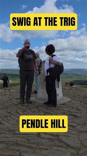 Swig at the trig of Pendle Hill today! #hiking #outdooradventure #mountainwalking