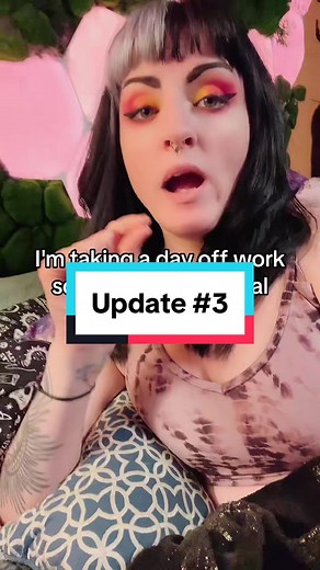 #stitch with @Kate B (she/they) The cat has opinions. Lmao #update #wingdings #freshink #tattoo #polyamory #whimsigoth #cat