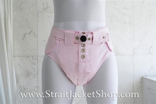Pink Anti Diaper Removal Pants With Segufix Locks and Hook and Loop Slim Fit Closing - Medical / Lockable Pants / Asylum / Straitjacket - Etsy