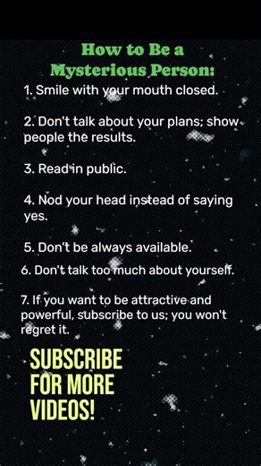 How to Be a Mysterious Person: 7 Rules You Must Follow:#psychology #mysterious
