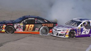 WHAT A FINISH!!! Sammy Smith steals the win in the season finale at Toledo Speedway as Nick Sanchez takes the 2022 ARCA Menards Series championship. And Jesse Love was not thrilled with Smith after the race ... | ARCA Menards Series