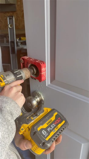 Installing a bolt lock #remodeling #demo #foryou #trending #remodel #doorinstallation #renovation