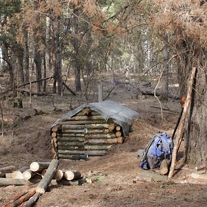 10K views · 200 reactions | The dugout's entryway was concealed by a lone bushcrafter working in the woods. ASMR | Bushcraft Survival Man | Facebook