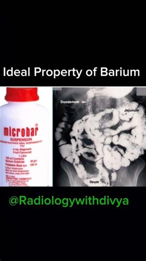 Barium sulfate contrast media ideal property #anatomy #biology #love