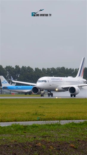 93K views · 2.3K reactions | WET DEPARTURE ✈Air France Airbus A220 takeoff at Amsterdam Schiphol airport #euroaviationtv #fblifestyle | Euro Aviation TV | Facebook