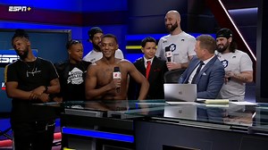 123K views · 9.8K reactions | Sounds like Jamahal Hill's son is going to have a good birthday after earning the $50k bonus  #UFCVegas48 | ESPN MMA | Facebook