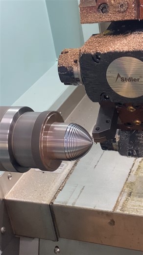 The final step: fine turning. And just like that, the perfect finished product is complete. #cnc #machine #turning #perfect #finish #product #complete #final | SYNE Machines