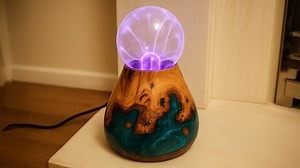 Woodturning a stunning plasma ball lamp!