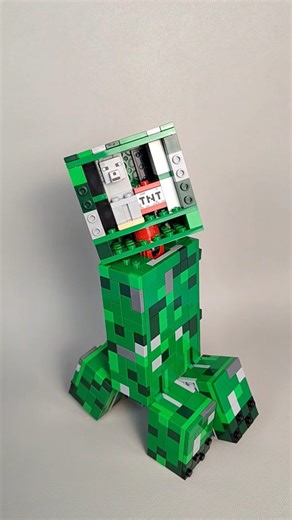 Hello There Creeper Wolf 🐺 #lego #minecraft #minecraftlego #steve #miniworld
