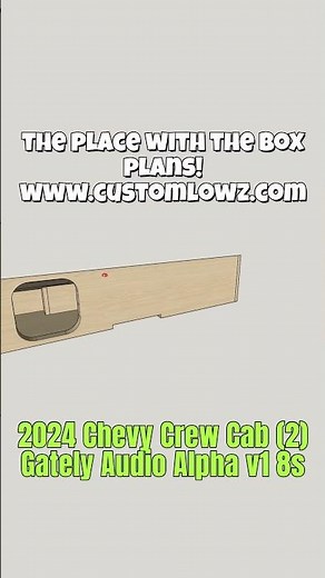 Kicker Subwoofer Box Plans for a 2024 GMC Denali 2500HD Crew using a SoloX 10 #diycaraudio