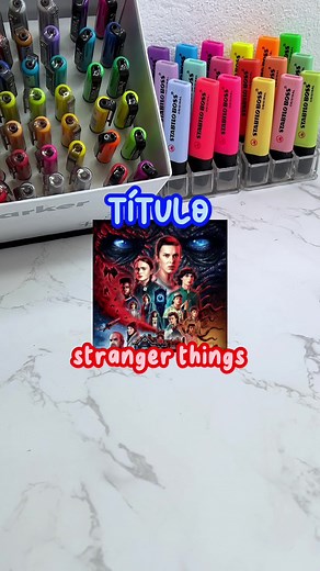 Like si te gusta Stranger Things ❤️👹 #studygram #titulosbonitos #plumones