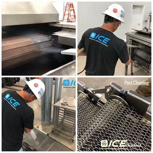 Dry Ice Blasting Food Production Equipment Cleaning With Dry Ice Blasting