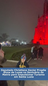 Em sua recente viagem ao Sul do país, mais especificamente à cidade de Canelas, o deputado Christiano Xavier teve uma ideia, que pode impulsionar o turismo em Santa Luzia: Iluminar o Santuário da Matriz da mesma forma que a catedral de Pedras de Canela. A cadetral gaúcha é conhecida no mundo inteiro pelo show de luzes, que combina projeções mapeadas, música e efeitos especiais para transformar a catedral em uma obra de arte viva. A ideia do deputado é exatamente essa transformar nosso Santuário 