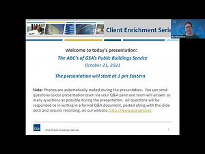 PBS GSA Client Enrichment Series - The ABC's of GSA's Public Buildings Service