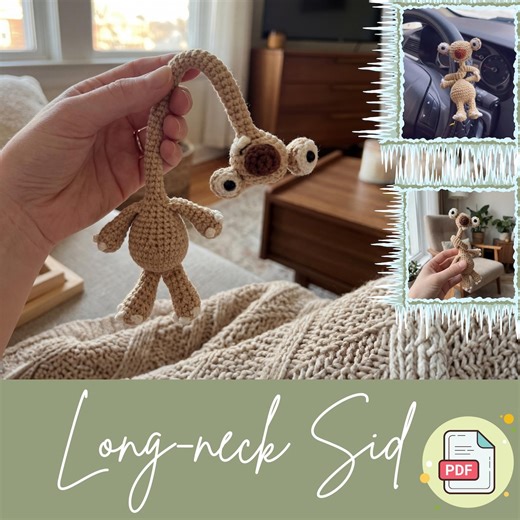 Ice Age Sloth Sid Crochet Pattern – Long-neck Amigurumi (PDF, US Terms) - Etsy