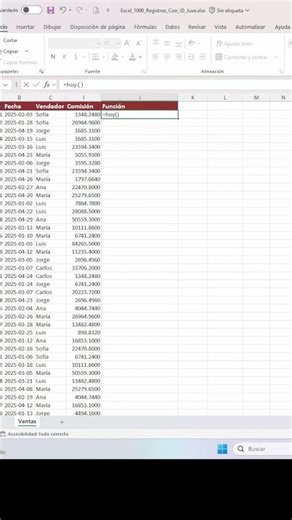 Cómo usar la función HOY en Excel para obtener la fecha actual #excel #exceltips #exceltricks