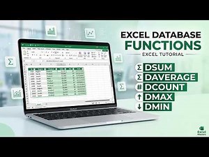 Excel Database Functions for Beginners | DSUM, DAVERAGE, DCOUNT, DMAX, DMIN