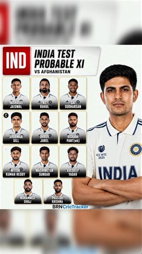 India vs Afghanistan Fast test probable xi