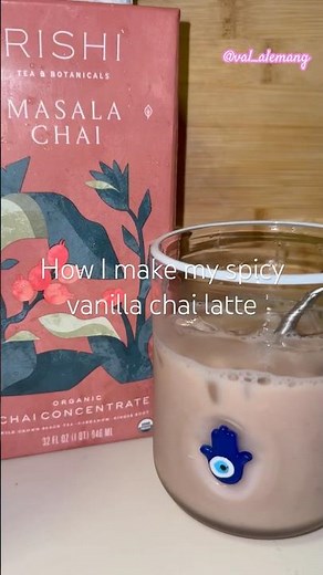 How I Make My Iced Spicy Vanilla Chai - Rishi Masala Chai Concentrate #icedchai #spicedchai #chai
