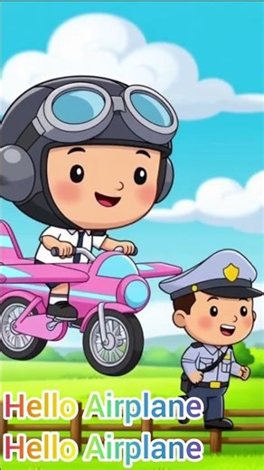 Hello Airplane song #shorts #kids ‪@jingyjoy‬ “Airplane Song for Kids ✈️ Learn, Sing & Travel!”