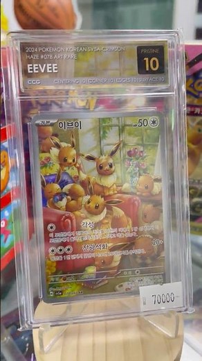 피카츄와 어깨를 나란히 이브이 AR 아트레어 CCG 그레이딩 10등급 포켓몬카드 전시 판매 Korea Seoul Pokemoncard Shop 포켓몬스터 리자몽 팬텀 어린이날 선물