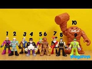 Count To 10 With Batman & Robin imaginext batman riddler joker bane clayface