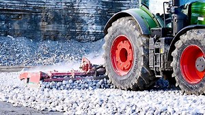 124K views · 666 reactions | Conditions may be tough! This is why we test our machines under the hardest conditions! As yesterday: with the #Kverneland power harrow NG-S 101 F35 6m in the stone quarry. | Kverneland | Facebook