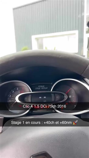 Stage 1 sur Clio IV 1.5 dCi 🚗💨 Puissance optimisée : 75 ➝ 115 ch ⚡ 60 Nm de couple ! 🔧 Meilleures reprises, conso optimisée et agrément au top ! 📩 DM pour optimiser ton véhicule 🔧 #Reprogrammation #Stage1 #DCI #Renault #clio4 #Boost