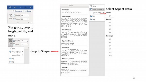 Picture Format, Shape Format, and Layout Tab pt 10 of 12