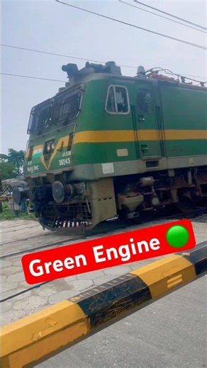 💚 Green Engine Meets Green Signal! 🚂 Amazing Railway Moment 😍 #train #trainvideo #youtubeshorts