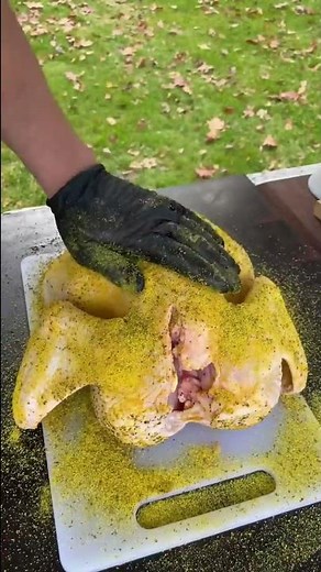 Boobecue lemon-pepper chicken smoked to perfection. moist, with a crispy and delectable skin 🤤