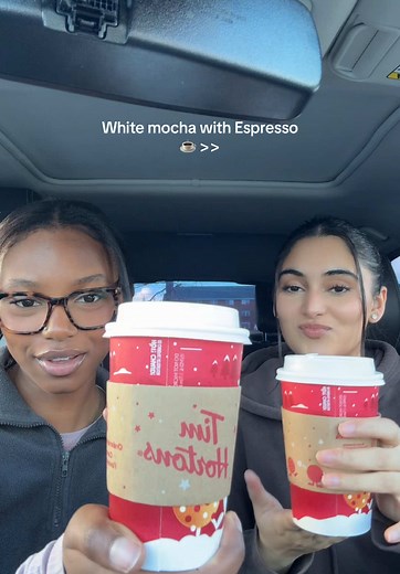 Delicious White Mocha with Espresso at Tim Hortons