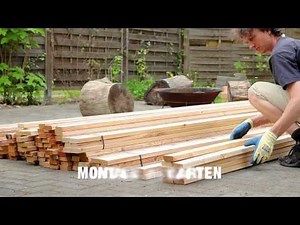 Bau Sichtschutzzaun aus Rhombusleisten, sib. Lärche