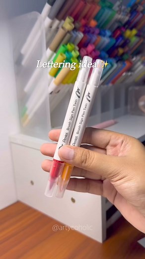 9.4K views · 251 reactions | The best brush/sign pen ever 李❤️ #reels #letteringidea #art #tutorial | Artycoholic | Facebook