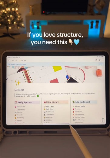 I used to have notes everywhere and plans I never followed 🤯 but… Now everything lives in one place — goals, routines, life 😍 Focused. Consistent. Clear every day. #notionsetup #digitalorganization #productivitysystem #organizedlife #notiontemplate