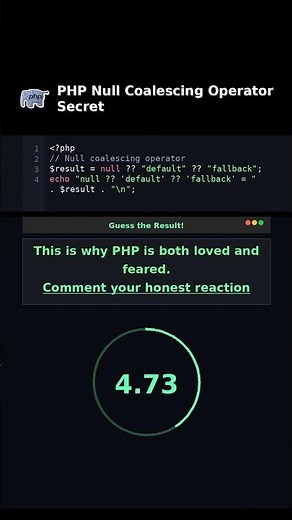 PHP Null Coalescing Operator Secret #phpshorts