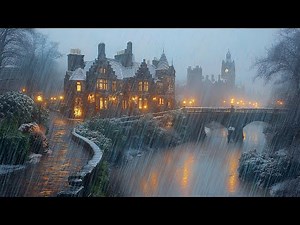 Edinburgh, Scotland - Relaxing Rainfall Walking Tour 4K HDR
