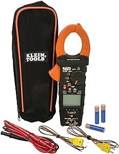 Klein Tools CL450 Clamp Meter, HVAC Meter with K-Type Thermocouple, Differential Temperature, True RMS