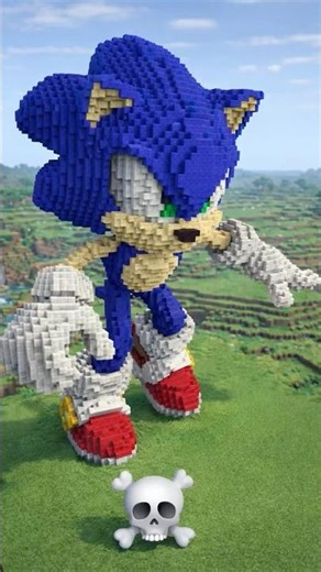 🎮👾Minecraft Sonic House Build Battle Noob vsPro vs Hacker vs God #shorts #minecraft #funny