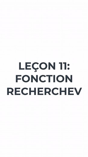 formation Excel pour Débutants, leçon 11 RECHERCHEV Apprenez à maîtriser la fonction RECHERCHEV sur Excel en quelques minutes ! 🌟 Cette leçon simplifiée vous aidera à extraire facilement des données dans vos tableaux. 🚀 #ExcelTips #FormationExcel #RechercheV #ExcelTutorial #ApprendreExcel #FormationEnLigne #AstuceExcel #Productivité #DataAnalysis #ExcelPourDébutants
