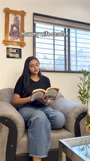 How I Read vs How My Husband Reads 😂📚 #Shorts #viral #relationship #couplecomedy