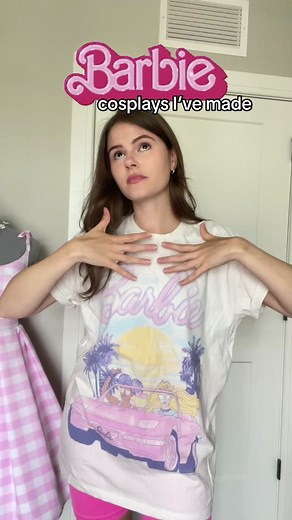 Five down… 35 to go?! • So proud of how all my cosplay recreations of Margot Robbie’s iconic Barbie costumes came out! I heard there are 40 total….@barbie @luckychap @Warner Bros. Pictures @Barbie Movie #barbiecosplay #barbie #barbiethemovie #margotrobbie #margotrobbiebarbie #barbiecostume #barbieoutfit #barbieworld #cosplay #costumedesign