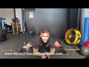 Hip adductor stretch aka squashed frog