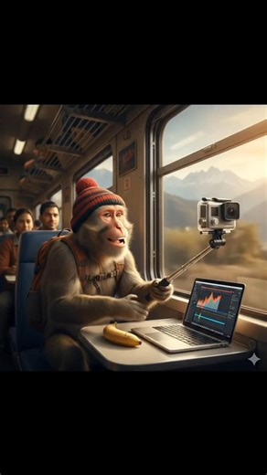 Monkey blogger # Kedarnath yatra blog #short Ai video/