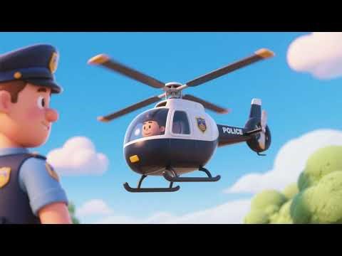Police Helicopter in the Sky | Nursery Rhymes & Kids Songs