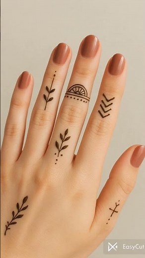Aesthetic Finger Mehendi Design | Minimal & Classy Mehndi |Simple Finger Henna#mehndi#henna #mehandi