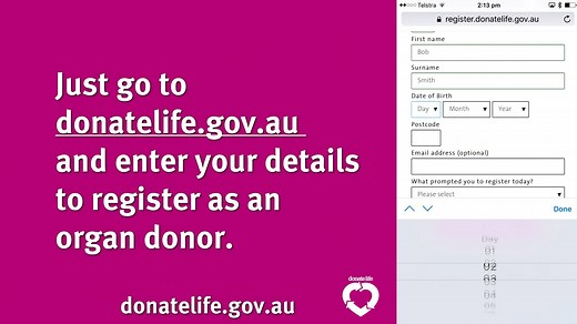 It's now quicker and easier to register your decision to be an organ and tissue donor. Have your Medicare card in hand and visit donatelife.gov.au to register in just a minute or two! #DonateLife #makeitcount | DonateLife