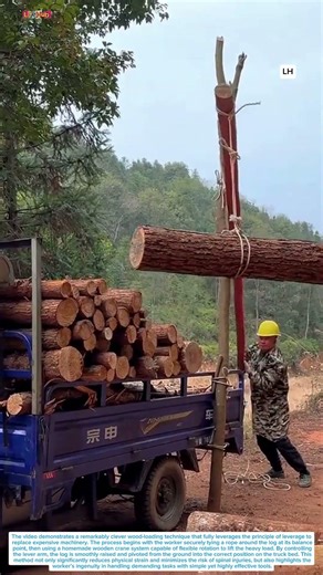 Smart DIY Wooden Crane System Makes Heavy Log Lifting Effortless