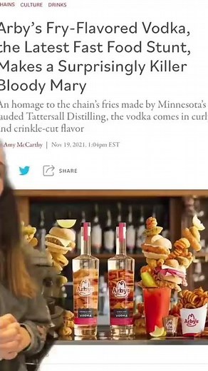 trying arby’s french fry flavored vodka 🤠🍟 #shorts