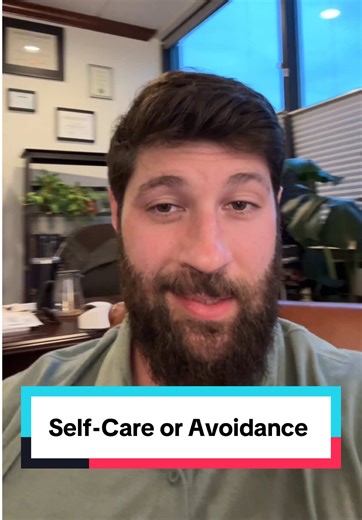 What is self-care? Is it just zoning out? Self-care is different than avoidance. Self-care regulates your nervous system so you can engage with your life. Avoidance reduces discomfort by shrinking your life. Subtle difference with a huge impact. Save this for the next time you’re not sure which one you’re doing. #SelfCare #avoidant #psychtalk #copingmechanism #therapistsontiktok